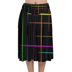 Colorhappens Velvet Flared Midi Skirt