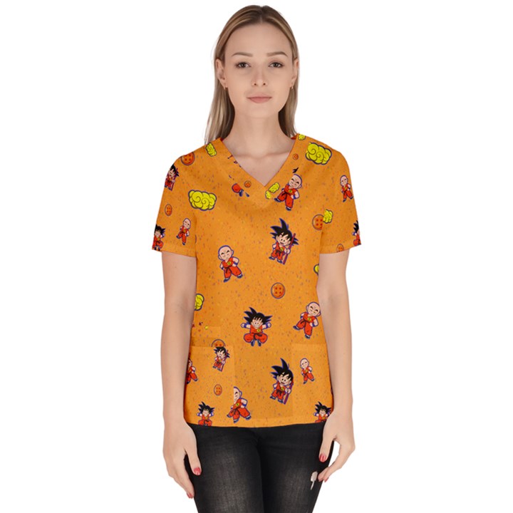 Dragonball Women s V-Neck Scrub Top