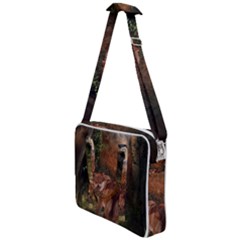 Awesome Wolf In The Darkness Of The Night Cross Body Office Bag by FantasyWorld7