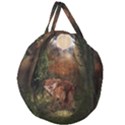 Awesome Wolf In The Darkness Of The Night Giant Round Zipper Tote View1