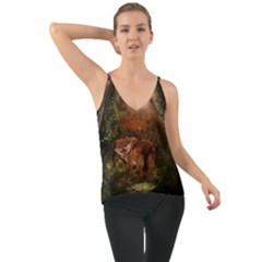 Awesome Wolf In The Darkness Of The Night Chiffon Cami by FantasyWorld7