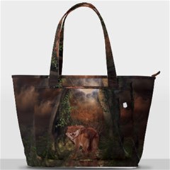 Awesome Wolf In The Darkness Of The Night Back Pocket Shoulder Bag  by FantasyWorld7