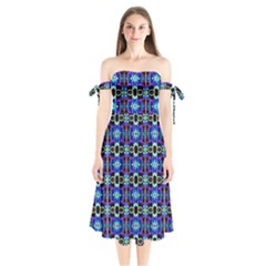 M 4 Shoulder Tie Bardot Midi Dress by ArtworkByPatrick