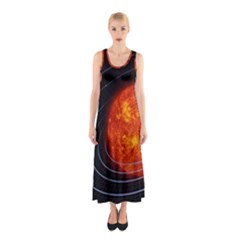 Solar System Planet Planetary System Sleeveless Maxi Dress by Sudhe