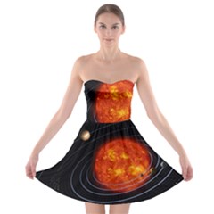 Solar System Planet Planetary System Strapless Bra Top Dress by Sudhe