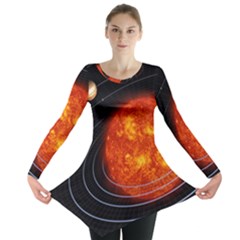 Solar System Planet Planetary System Long Sleeve Tunic  by Sudhe