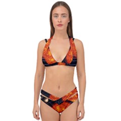 Solar System Planet Planetary System Double Strap Halter Bikini Set by Sudhe