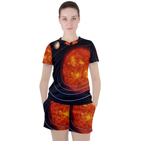 Solar System Planet Planetary System Women s Tee And Shorts Set by Sudhe