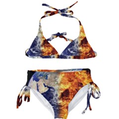 Earth World Globe Universe Space Kids  Classic Bikini Set by Sudhe