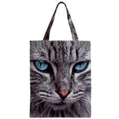 Cat Animal Cat Portrait Mackerel Zipper Classic Tote Bag by Sudhe