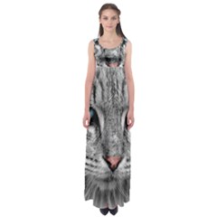 Cat Animal Cat Portrait Mackerel Empire Waist Maxi Dress by Sudhe