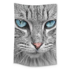 Cat Animal Cat Portrait Mackerel Large Tapestry by Sudhe