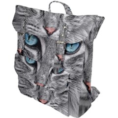 Cat Animal Cat Portrait Mackerel Buckle Up Backpack by Sudhe