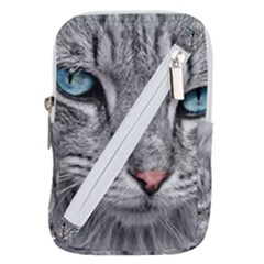 Cat Animal Cat Portrait Mackerel Belt Pouch Bag (small)