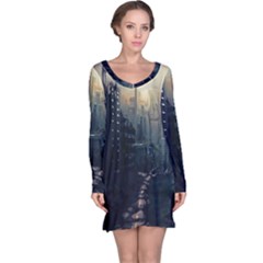 Apocalypse Post Apocalyptic Long Sleeve Nightdress by Sudhe