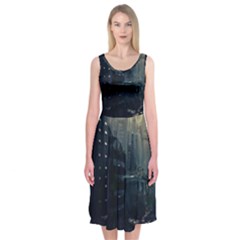 Apocalypse Post Apocalyptic Midi Sleeveless Dress by Sudhe