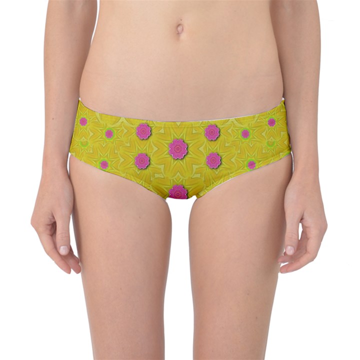 Bloom On In  The Sunshine Decorative Classic Bikini Bottoms