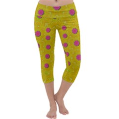 Bloom On In  The Sunshine Decorative Capri Yoga Leggings