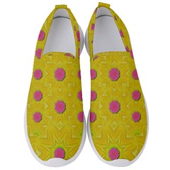 Bloom On In  The Sunshine Decorative Men s Slip On Sneakers