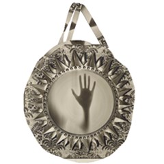 Mirror Mirror Of Souls Magic Mirror Giant Round Zipper Tote by Sudhe