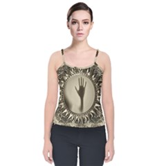 Mirror Mirror Of Souls Magic Mirror Velvet Spaghetti Strap Top by Sudhe