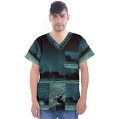 Industry Setting World Urban Men s V-neck Scrub Top