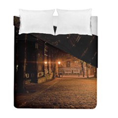 City Night Dark Architecture Lamps Duvet Cover Double Side (full/ Double Size) by Sudhe