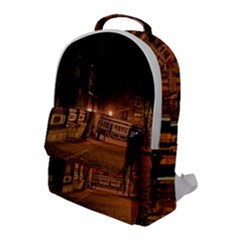 City Night Dark Architecture Lamps Flap Pocket Backpack (large) by Sudhe