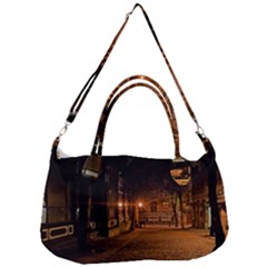 City Night Dark Architecture Lamps Removal Strap Handbag by Sudhe