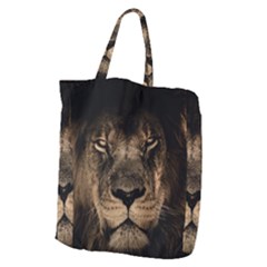 African Lion Wildcat Mane Closeup Giant Grocery Tote by Sudhe