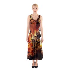 War Venue War Apocalypse Sleeveless Maxi Dress by Sudhe