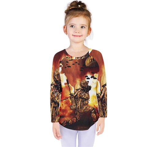 War Venue War Apocalypse Kids  Long Sleeve Tee by Sudhe