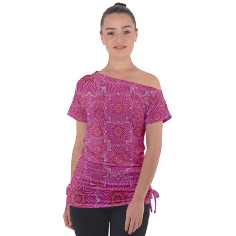 Bloom On In  The Soft Sunshine Decorative Tie-up Tee by pepitasart