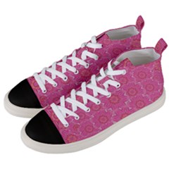 Bloom On In  The Soft Sunshine Decorative Men s Mid-top Canvas Sneakers by pepitasart