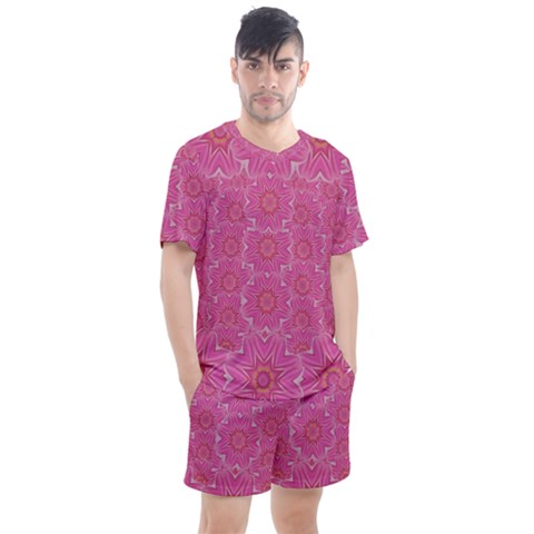 Bloom On In  The Soft Sunshine Decorative Men s Mesh Tee And Shorts Set by pepitasart