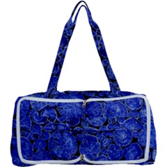 Neon Abstract Cobalt Blue Wood Multi Function Bag by Bajindul