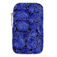 Neon Abstract Cobalt Blue Wood Waist Pouch (small)