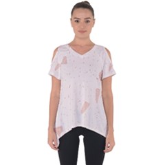 Blank Color Cut Out Side Drop Tee by HermanTelo