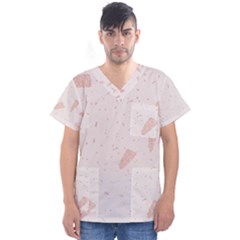 Blank Color Men s V-neck Scrub Top