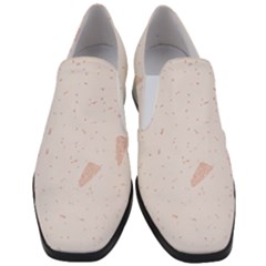 Blank Color Women Slip On Heel Loafers