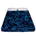 Neon Abstract Surface Texture Blue Fitted Sheet (California King Size) View1