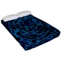 Neon Abstract Surface Texture Blue Fitted Sheet (California King Size) View2