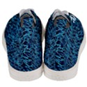 Neon Abstract Surface Texture Blue Men s Mid-Top Canvas Sneakers View4