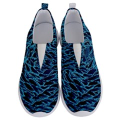 Neon Abstract Surface Texture Blue No Lace Lightweight Shoes