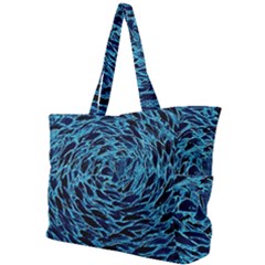 Neon Abstract Surface Texture Blue Simple Shoulder Bag