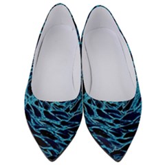 Neon Abstract Surface Texture Blue Women s Low Heels