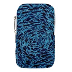 Neon Abstract Surface Texture Blue Waist Pouch (large)