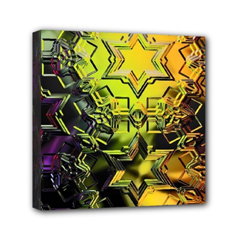 Background Star Abstract Colorful Mini Canvas 6  X 6  (stretched)