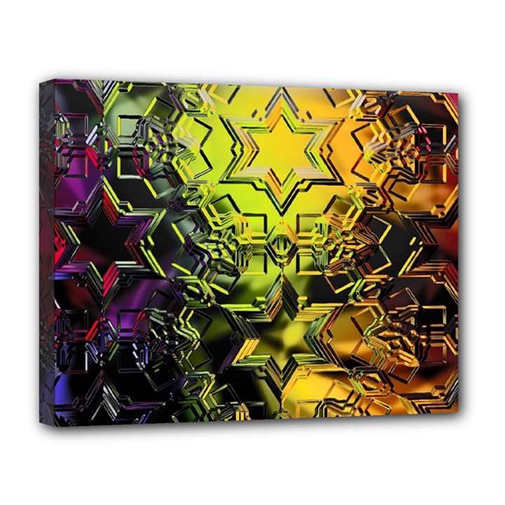 Background Star Abstract Colorful Canvas 14  x 11  (Stretched)