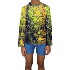 Background Star Abstract Colorful Kids  Long Sleeve Swimwear